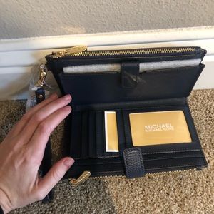Navy Blue Michael Kors Wristlet